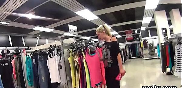  Glamorous czech kitten is teased in the mall and fucked in pov